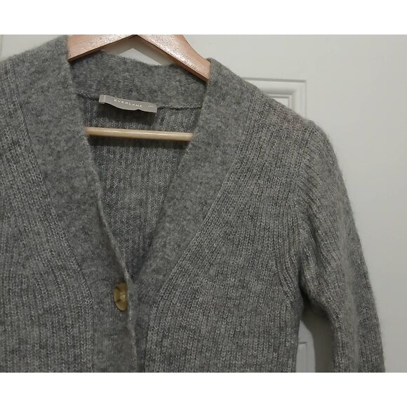 Everlane womens small fine wool alpaca cardigan sweater gray button front - Picture 3 of 7